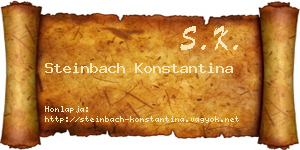 Steinbach Konstantina névjegykártya